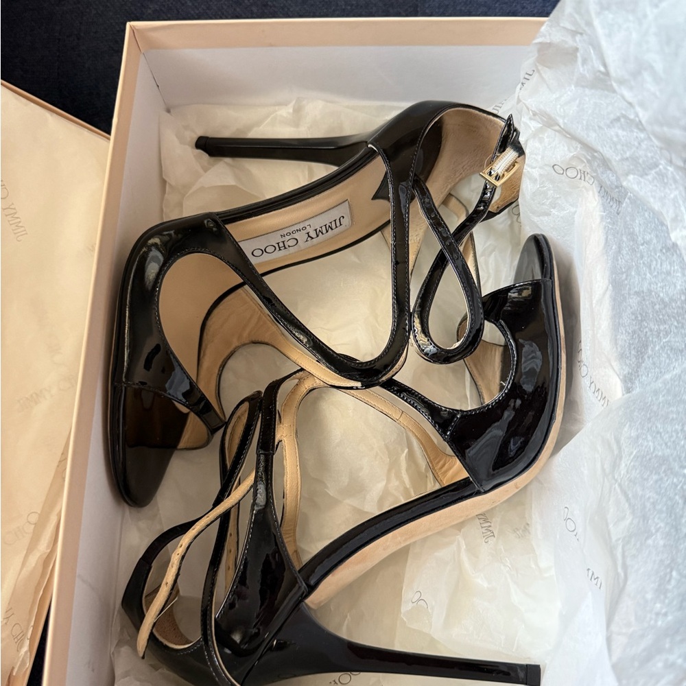 Jimmy Choo Black Patent Leather Heels